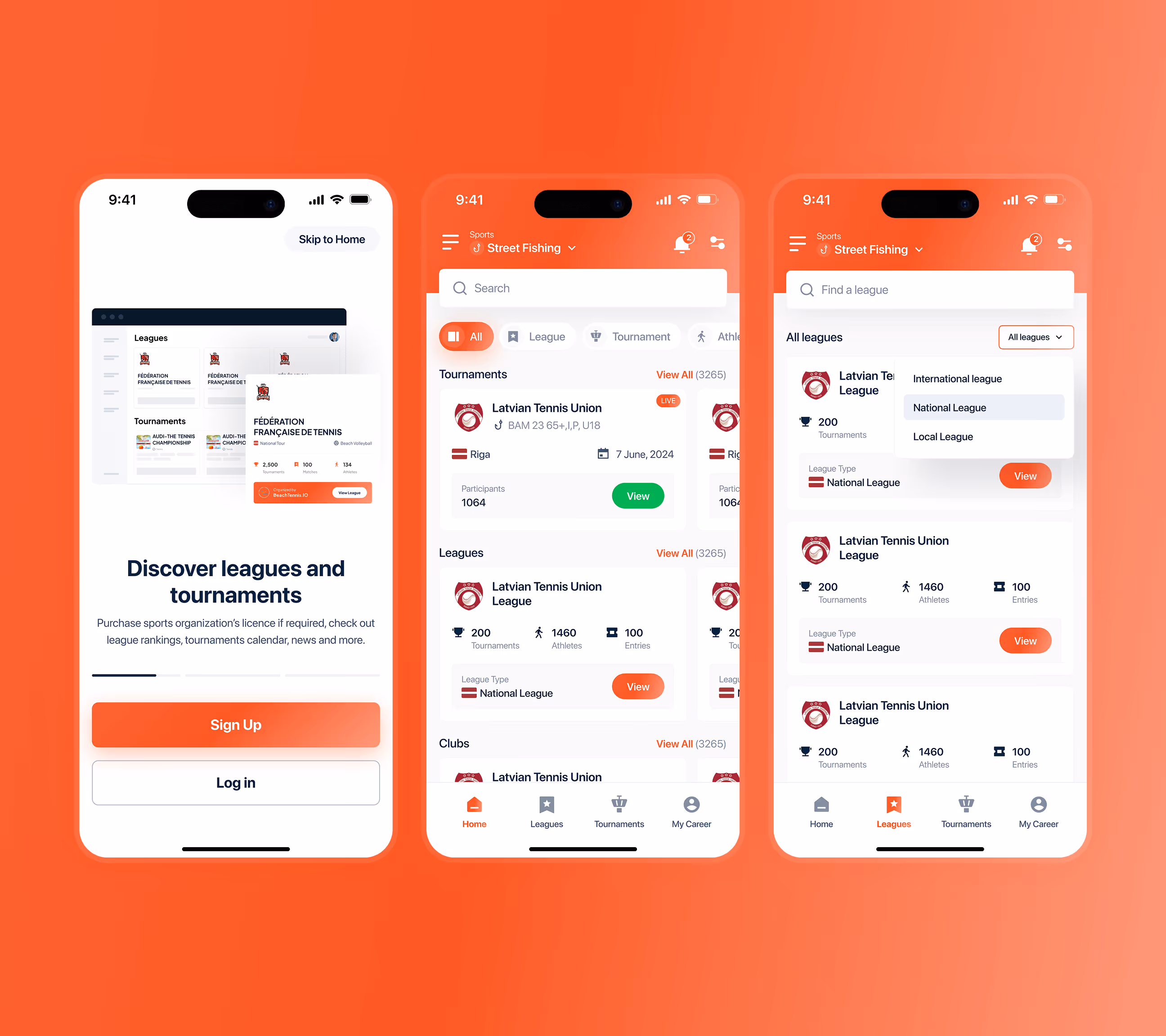 sports platform mobile navigation ux
