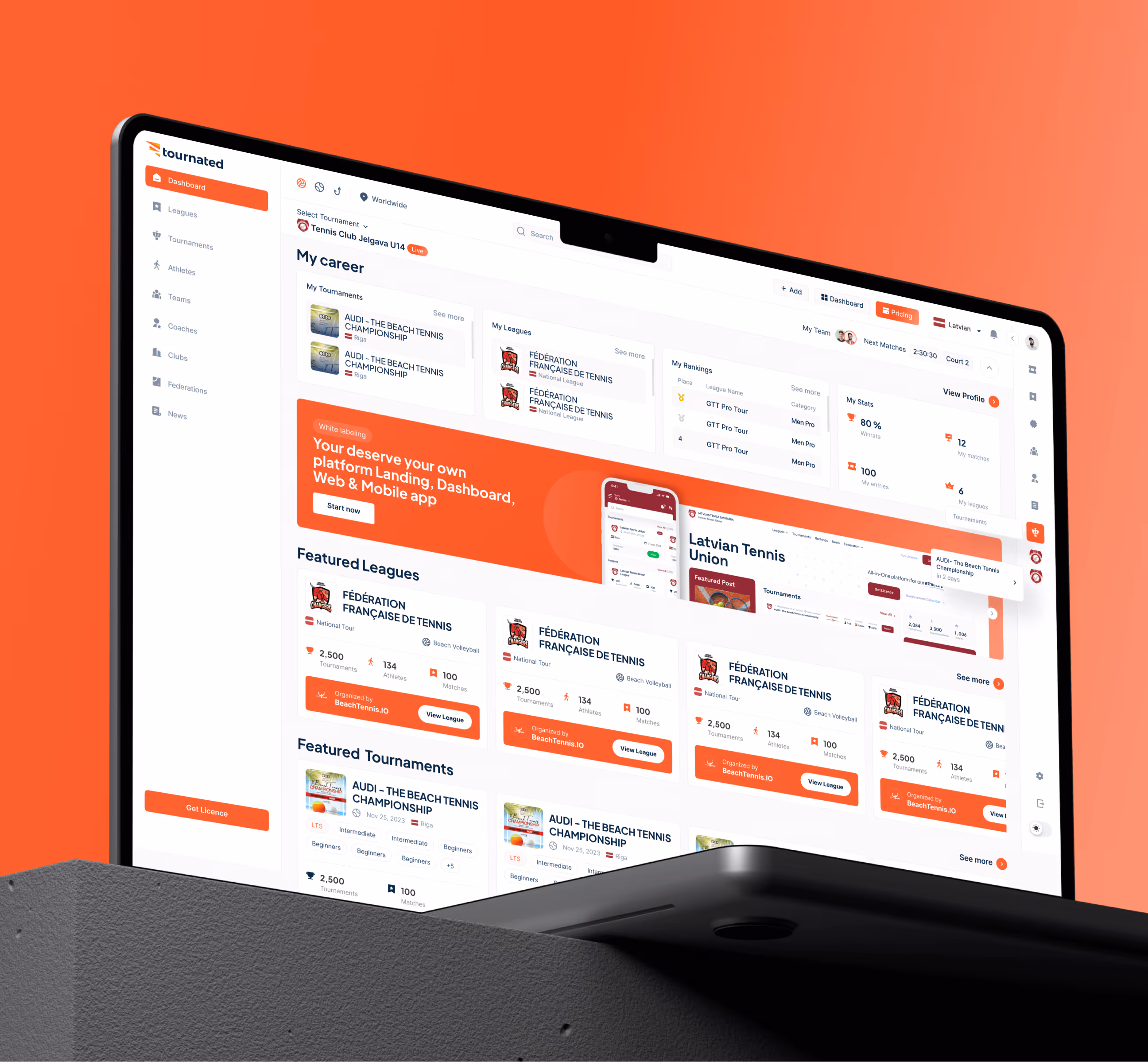 sports analytics dashboard interface design
