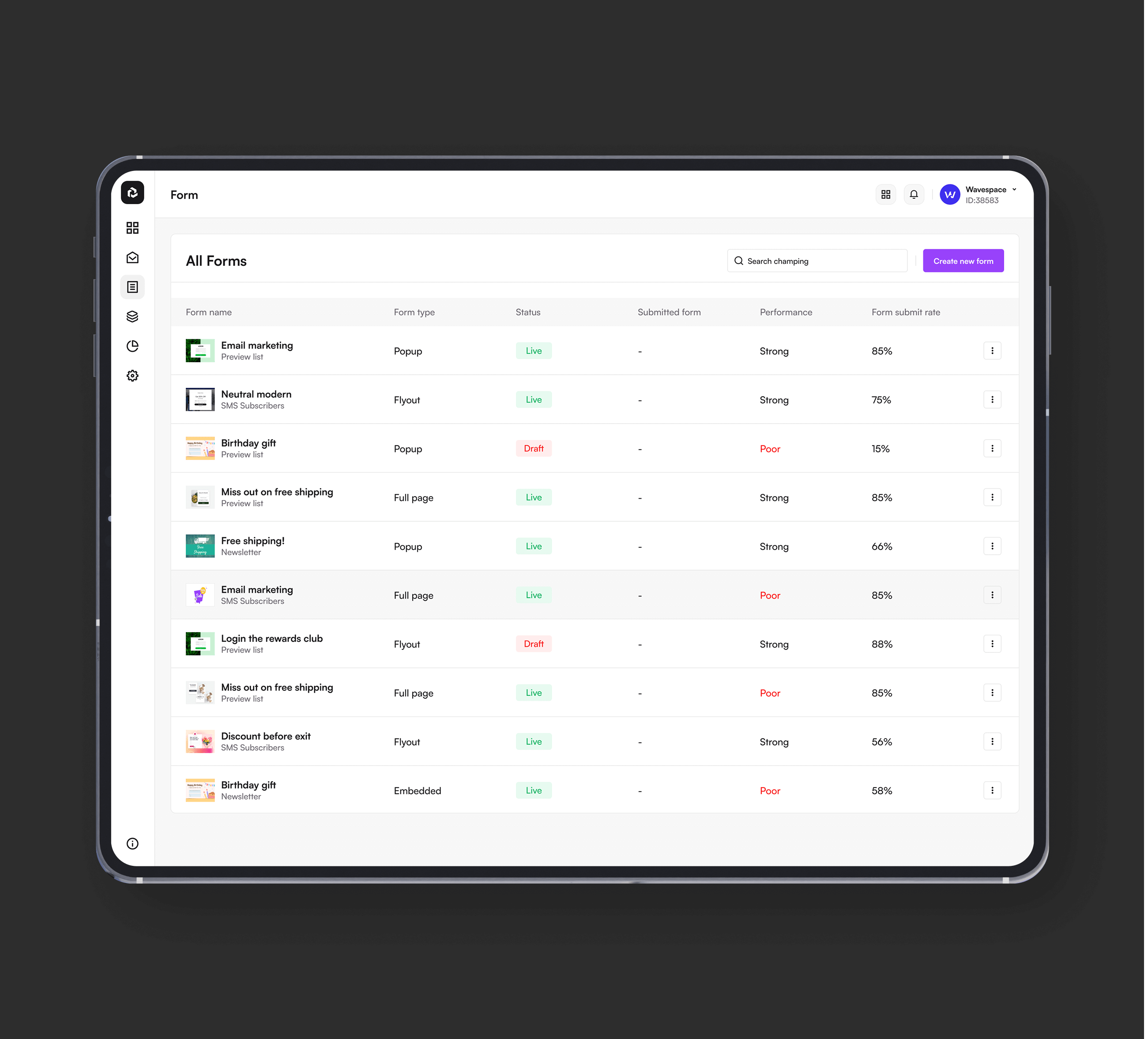 modern-dashboard layout by wavespace