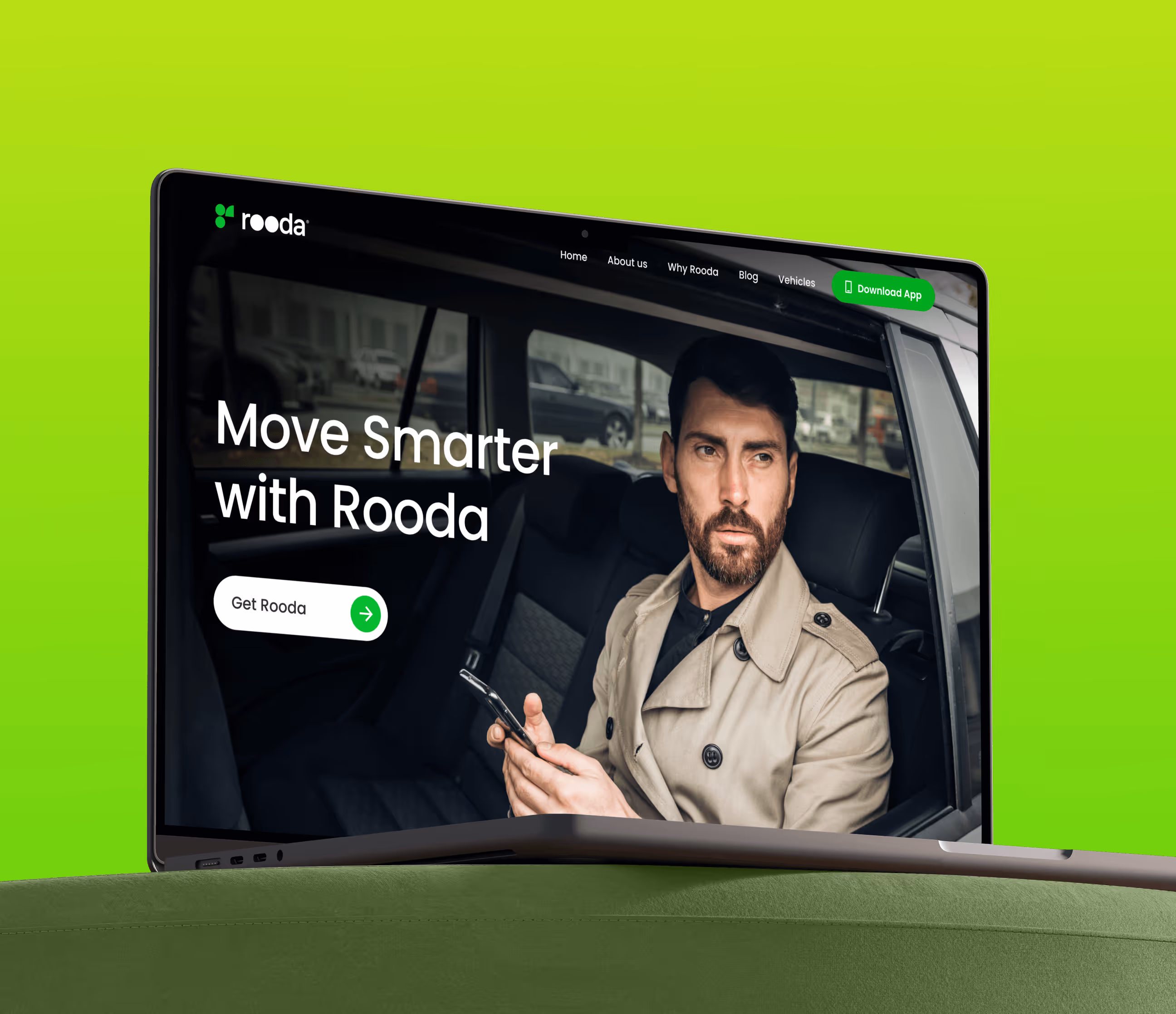 rooda website interface design