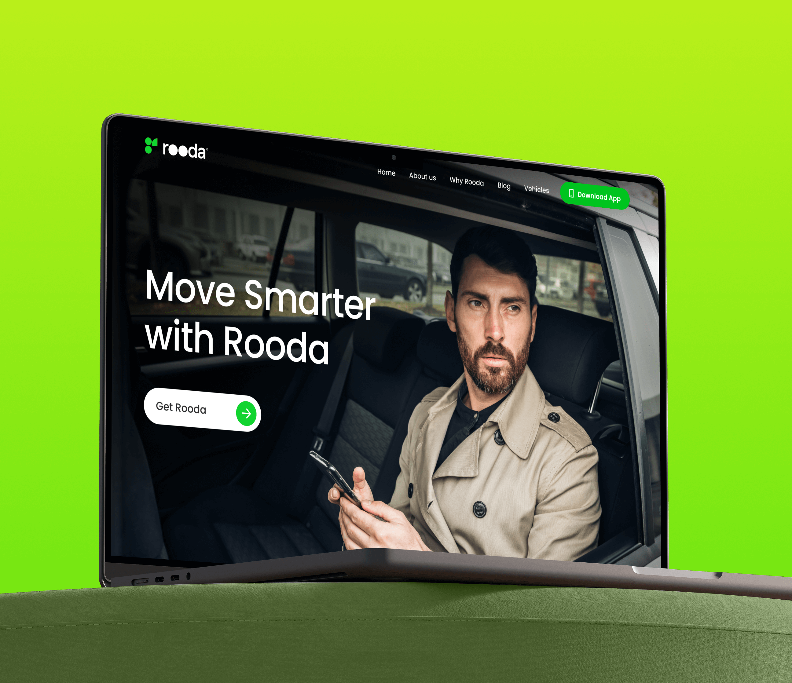 rooda website interface design