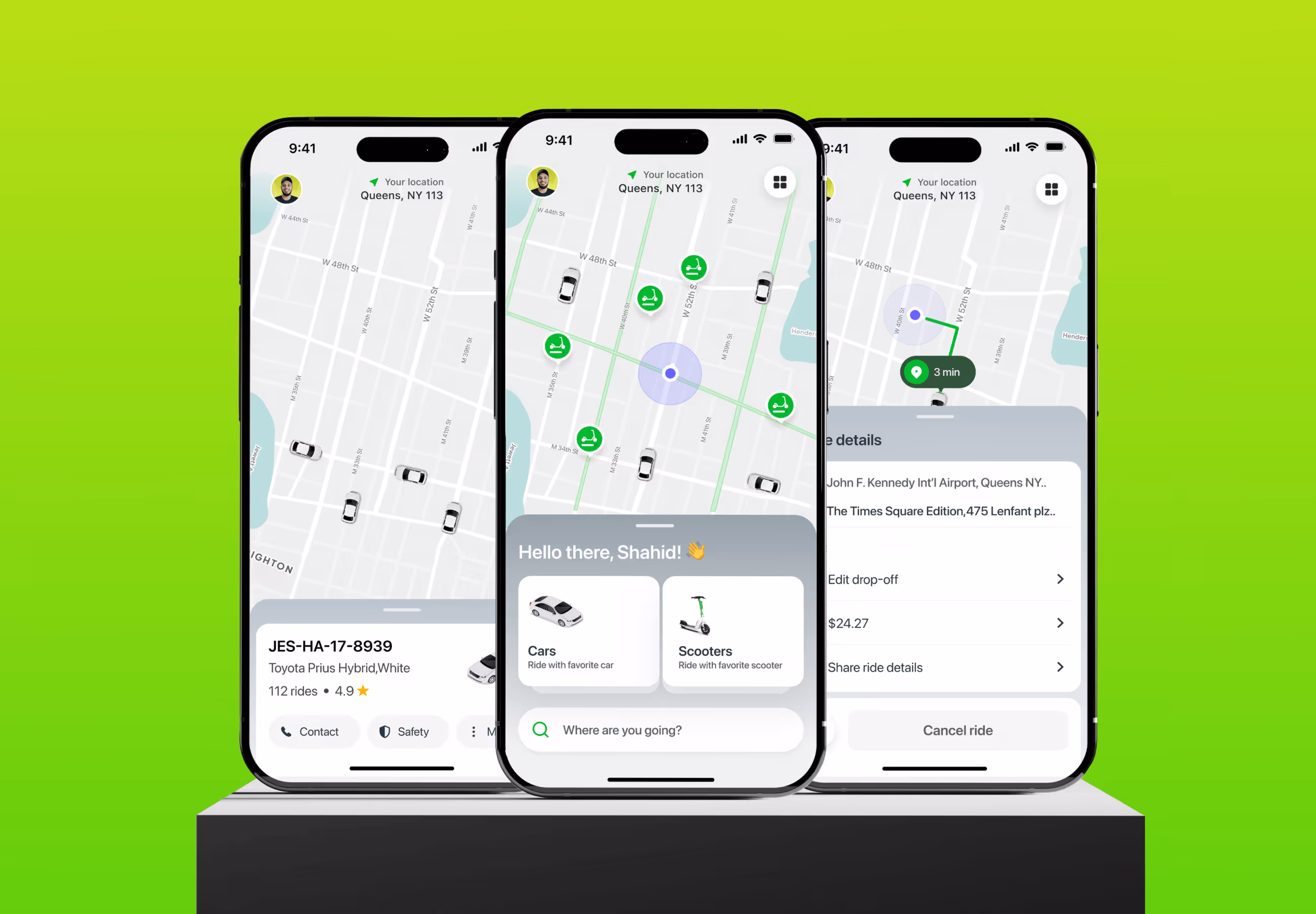 rooda mobility app home screen