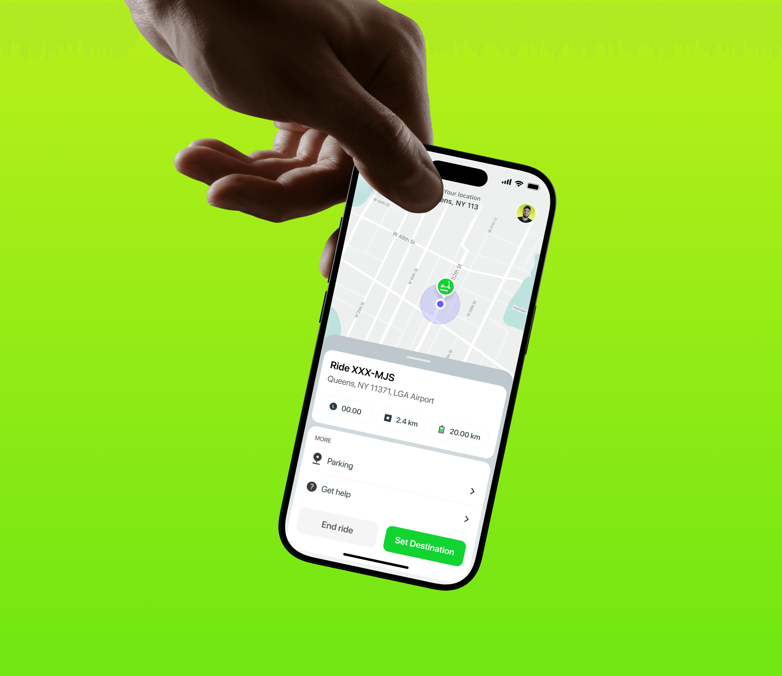 booking summary mobile interface