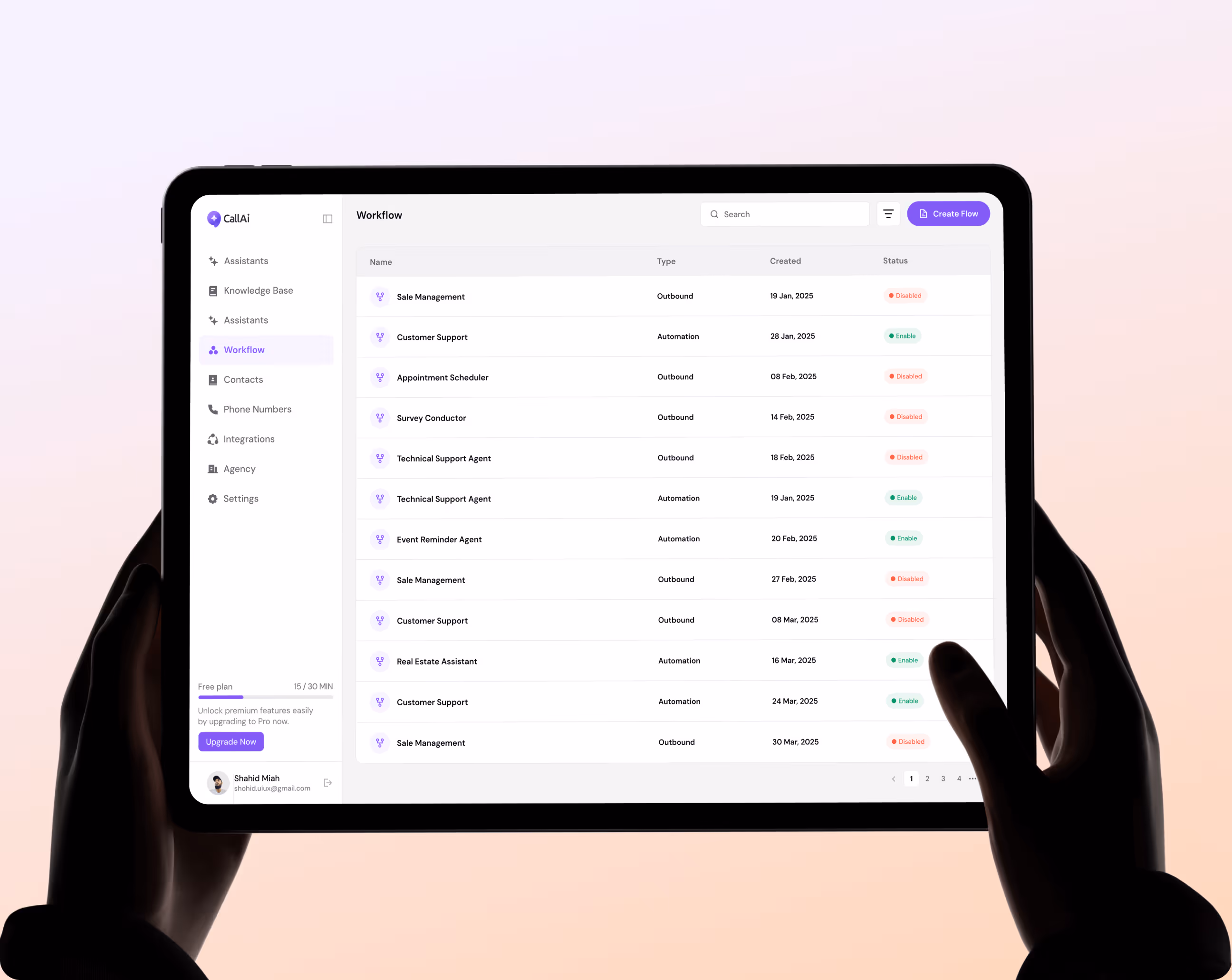ai voice agent ui by wavespace