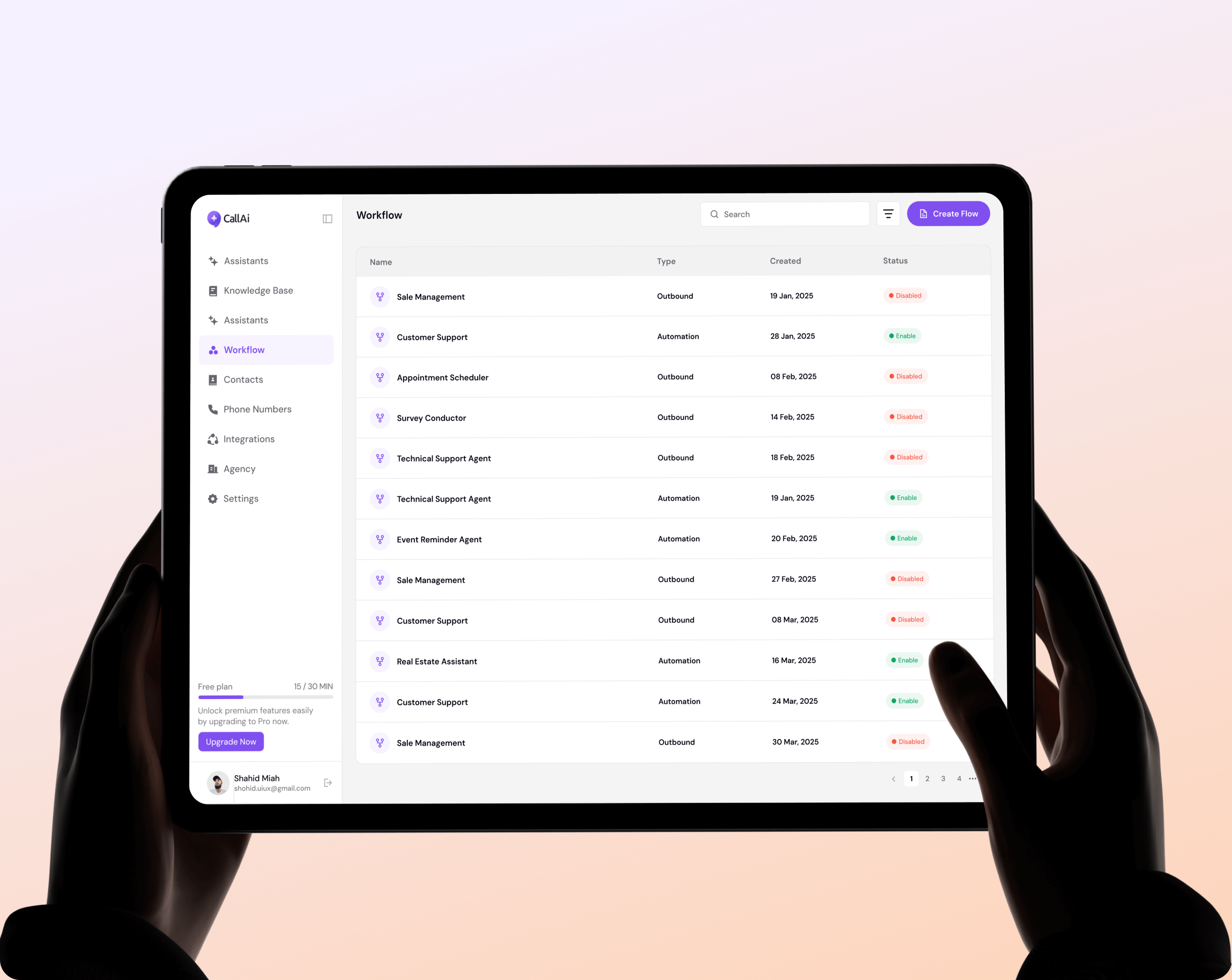 ai voice agent ui by wavespace