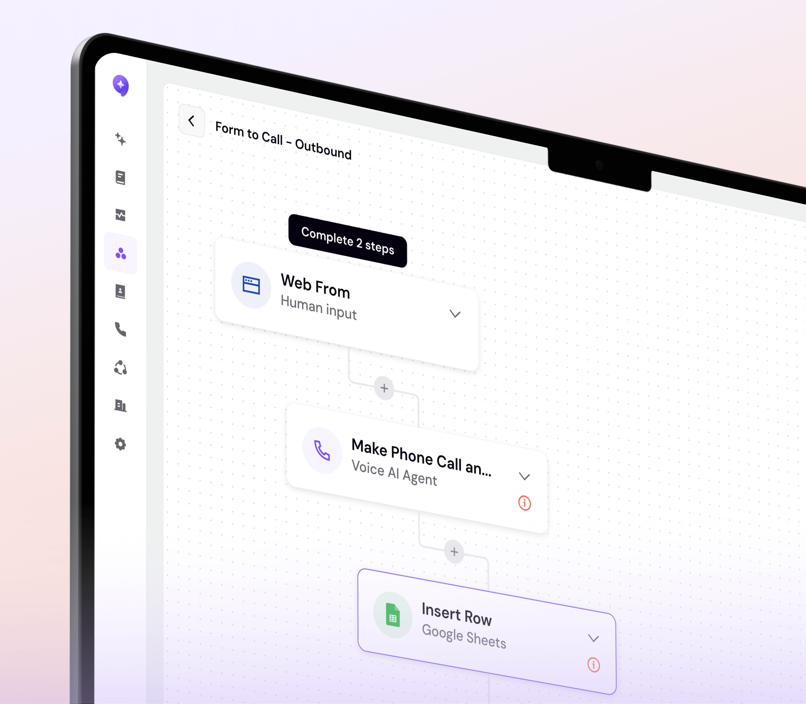 voice ai saas interface