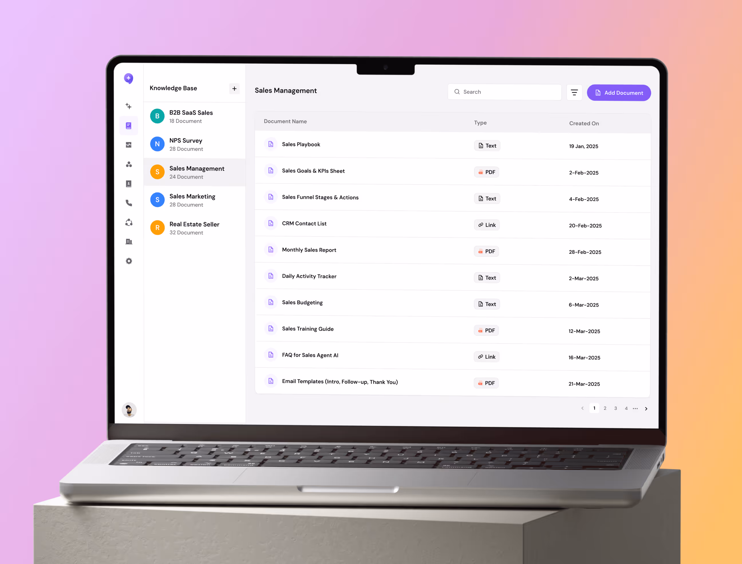 saas dashboard ux design of wavespace