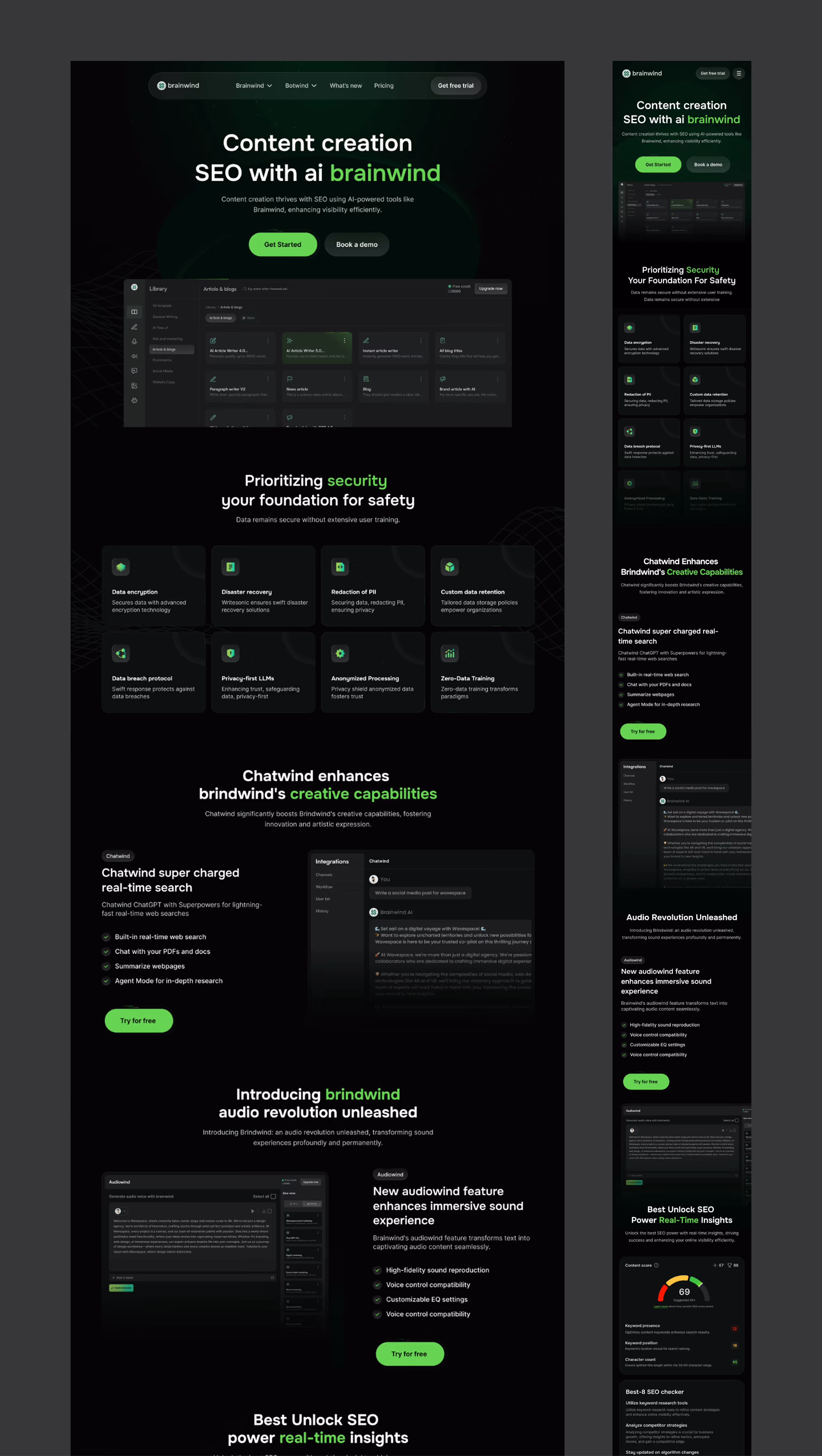 brainwind saas ai ui ux