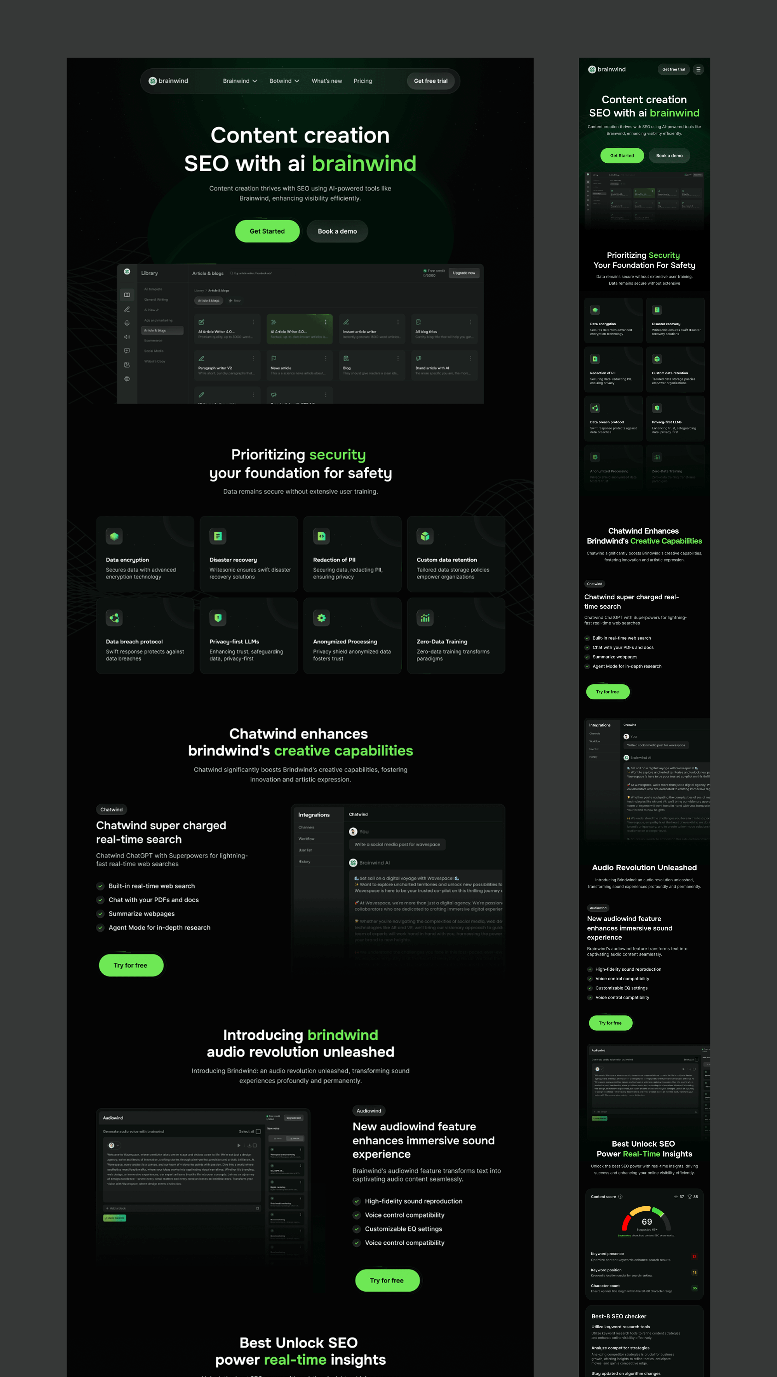 brainwind saas ai ui ux