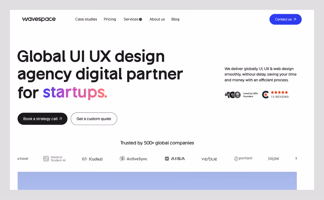 webflow development agency of wavespace