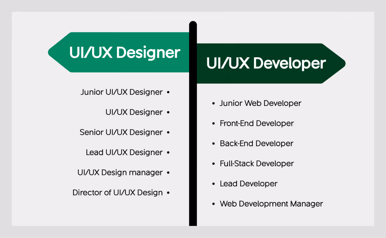 ui ux designer vs developer career paths