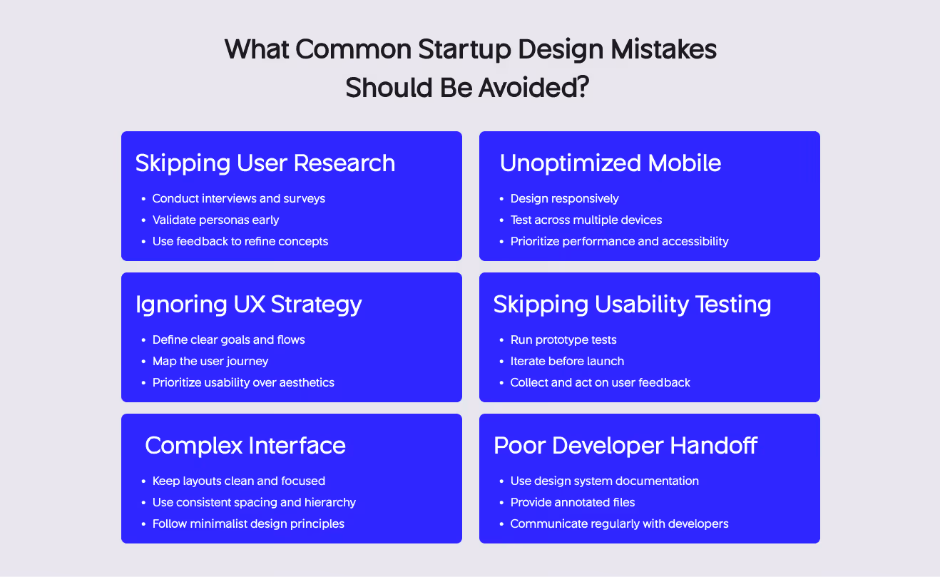 common ui ux design mistakes to avoid