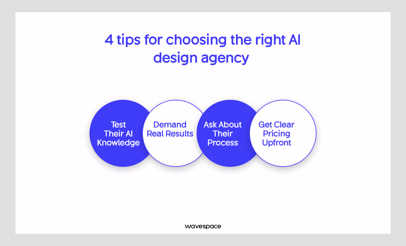 tips for choosing ai design agency