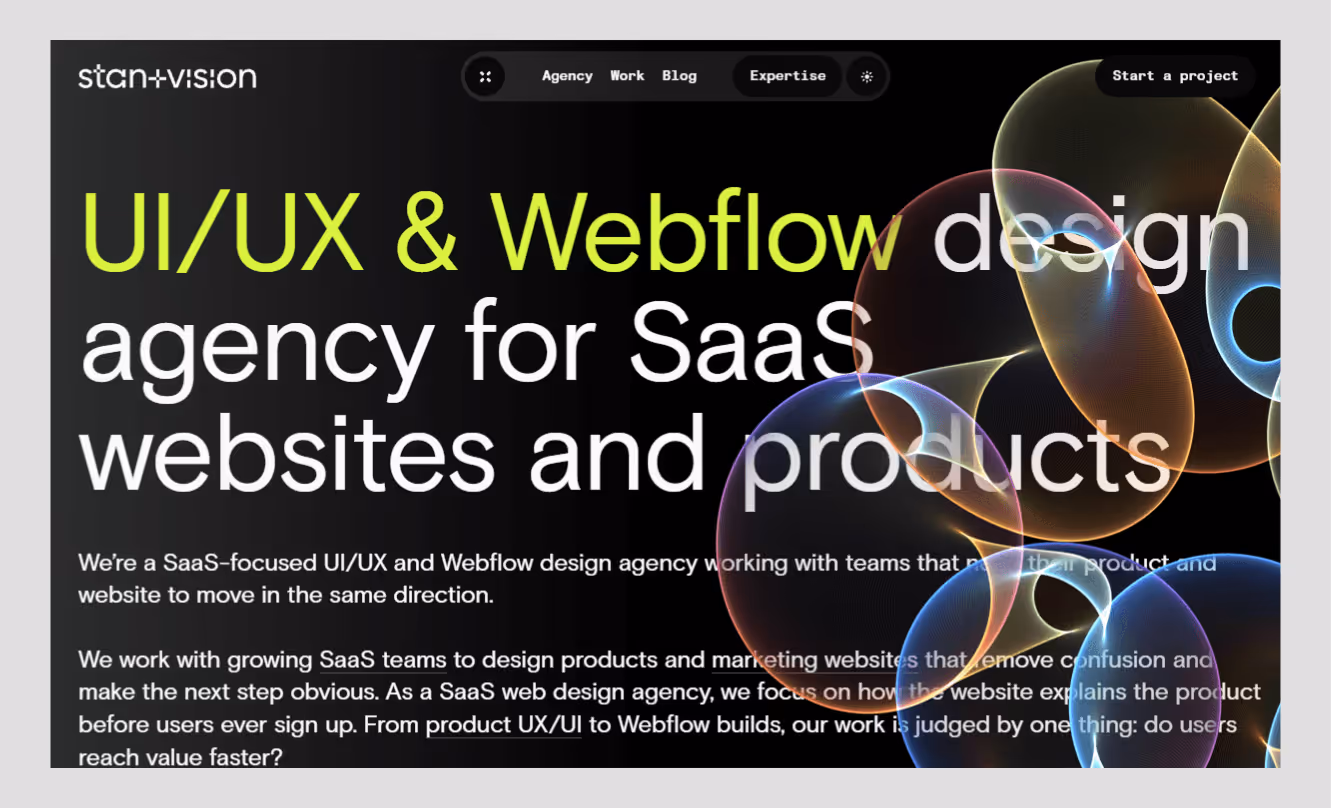 stan vision ai saas design agency
