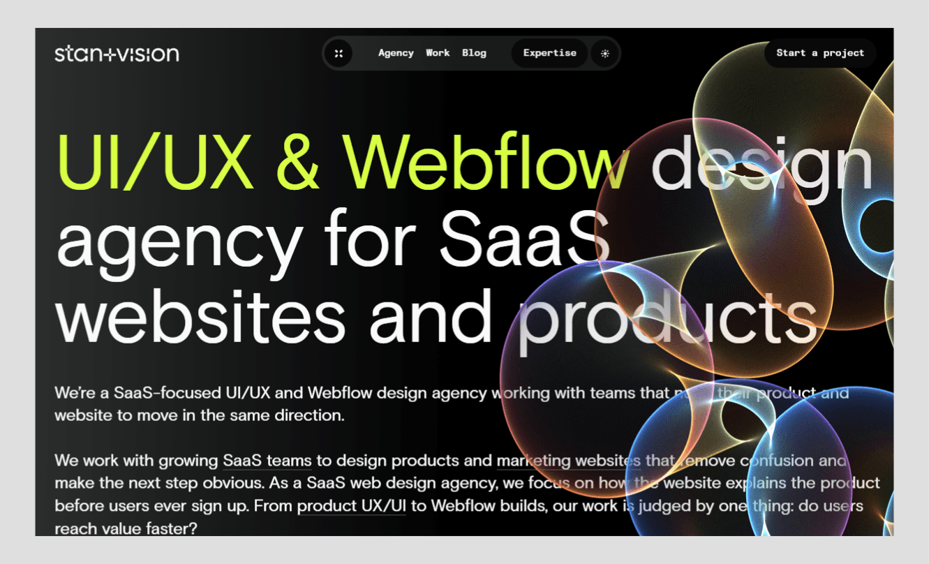 stan vision ai saas design agency