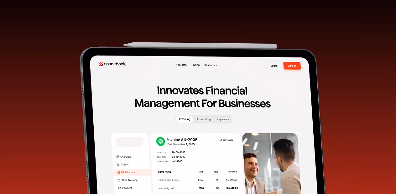 Spacebook - Business Accounting dashboard design