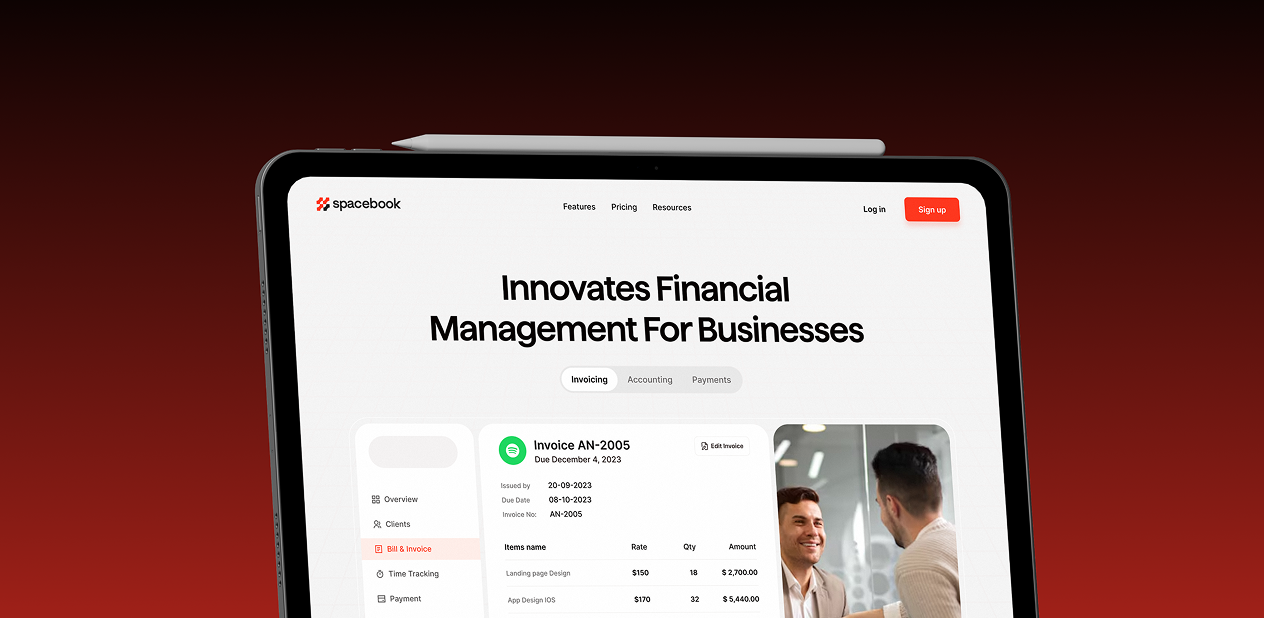 Spacebook - Business Accounting dashboard design