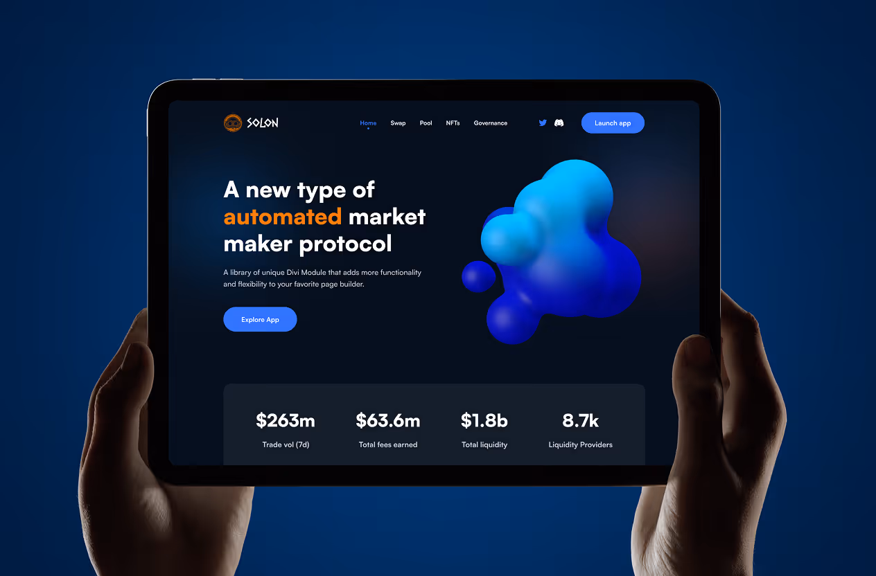 Solon - Crypto trading platform UX