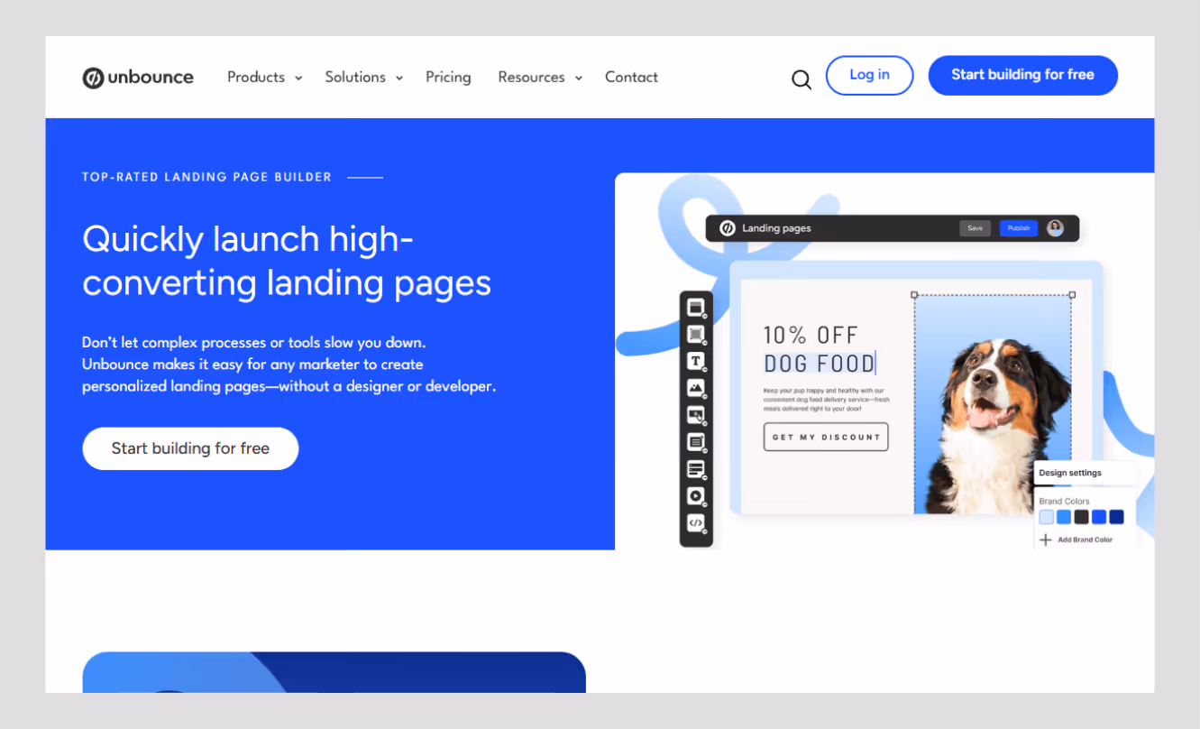 unbounce landing page design service