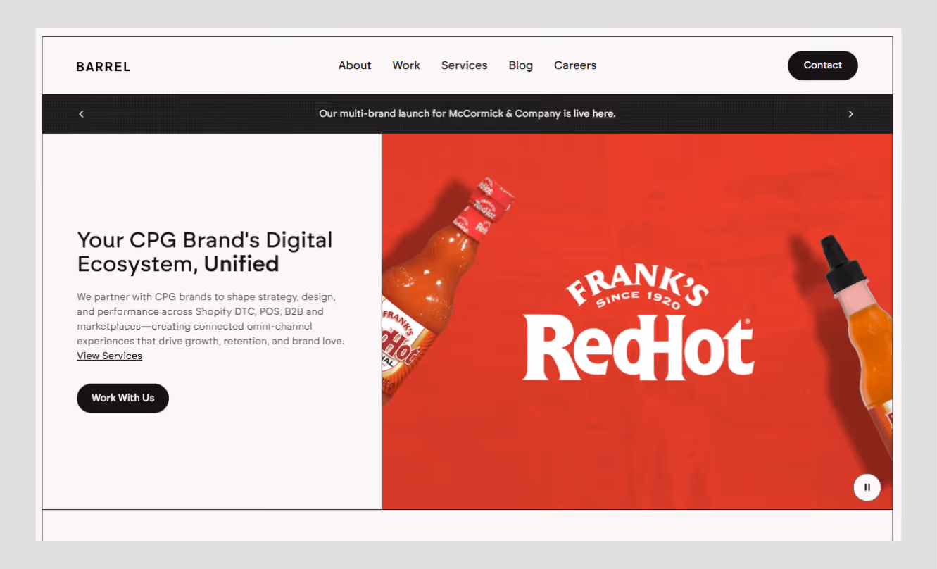 barrel b2b ecommerce design company
