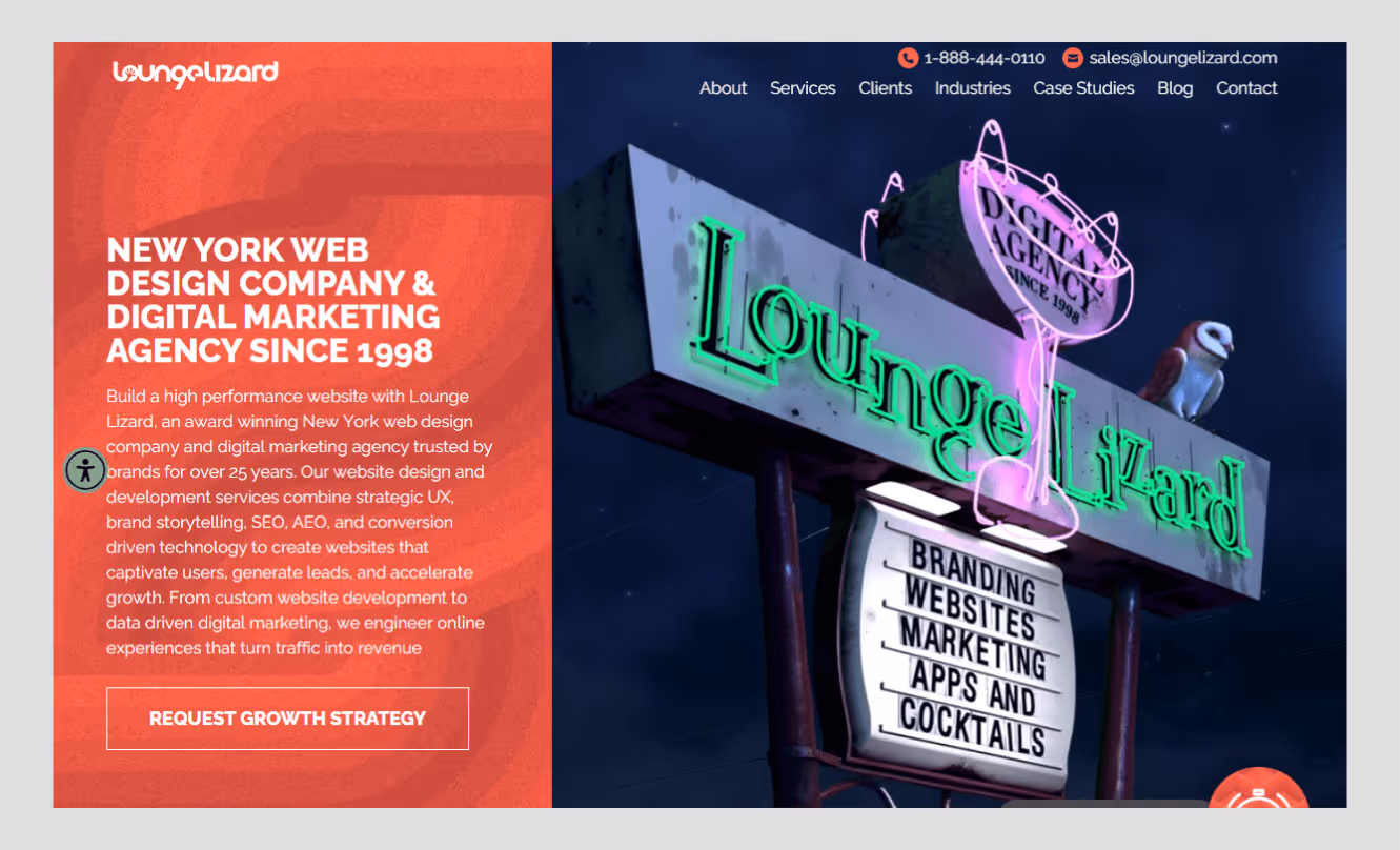 lounge lizard web design company
