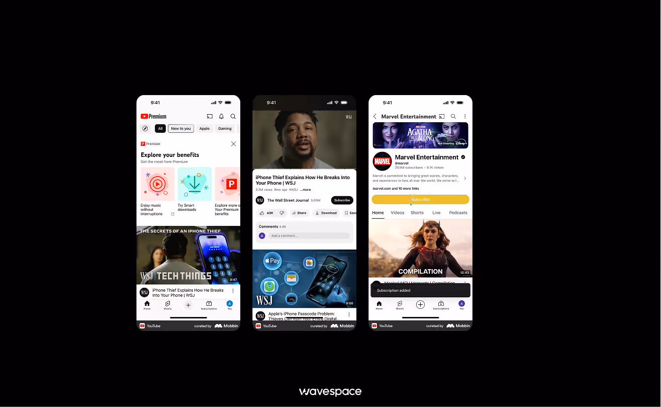youtube app by wavespace