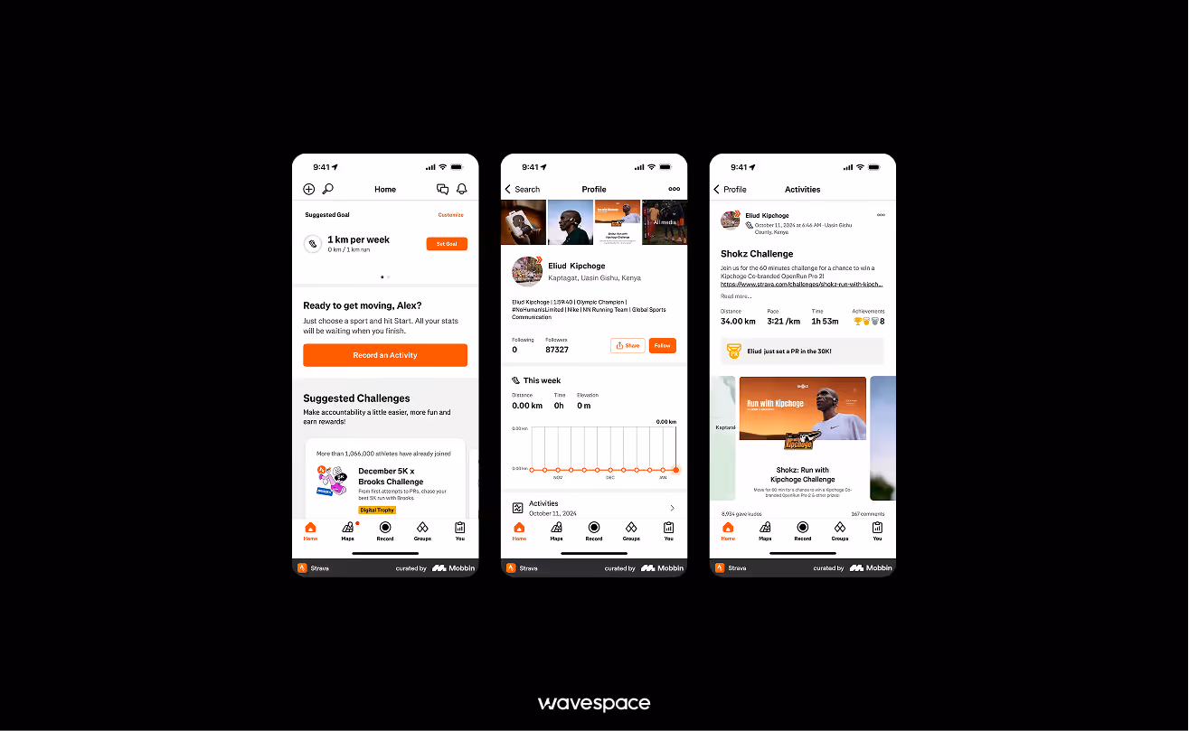 strava app by wavespace