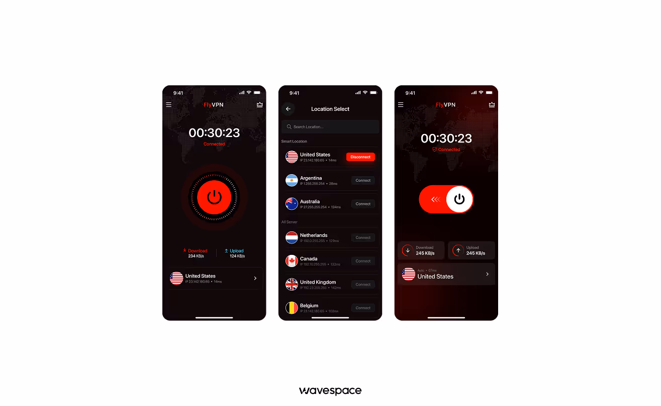 fly foundation vpn app by wavespace