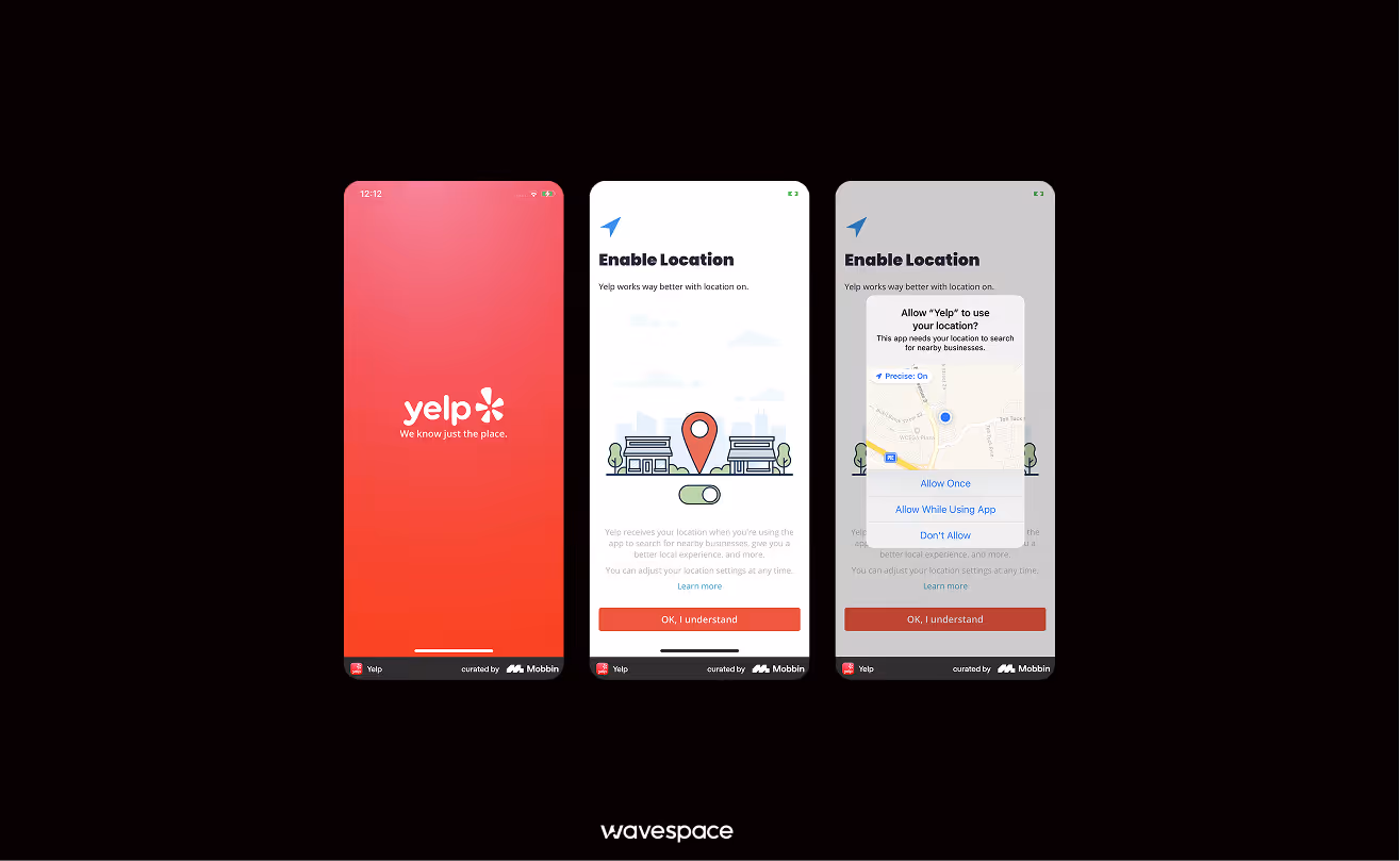 yelp app by wavespace