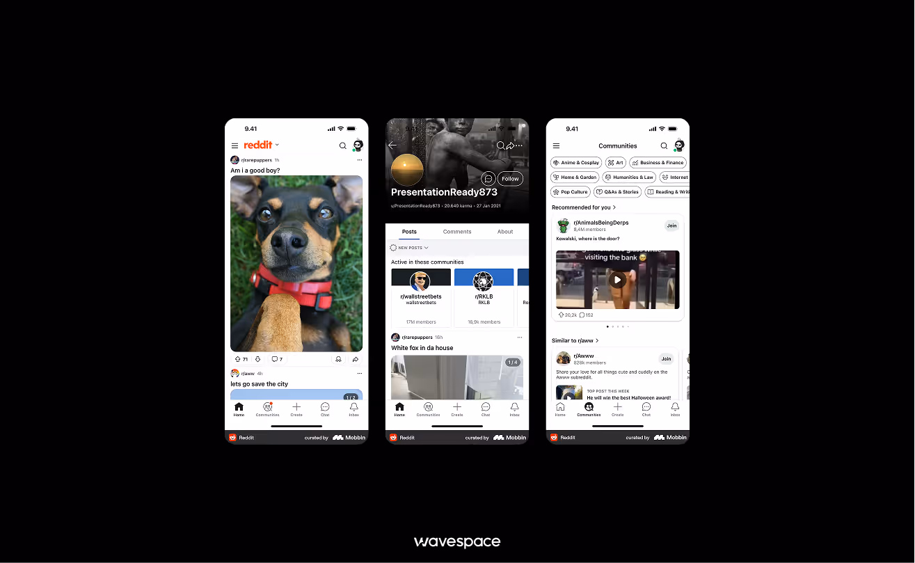 reddit app by wavespace
