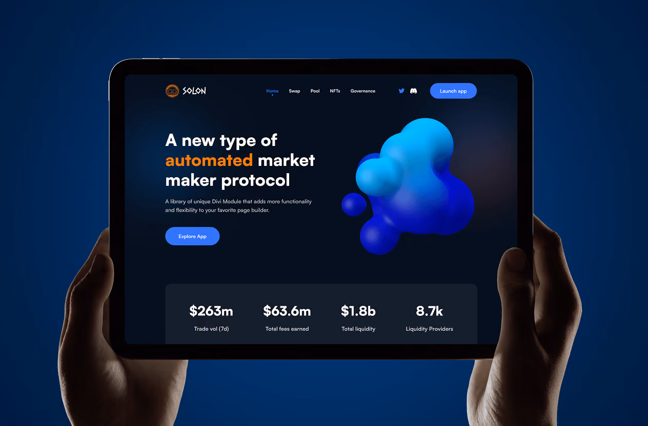 Solon - Crypto trading platform UX