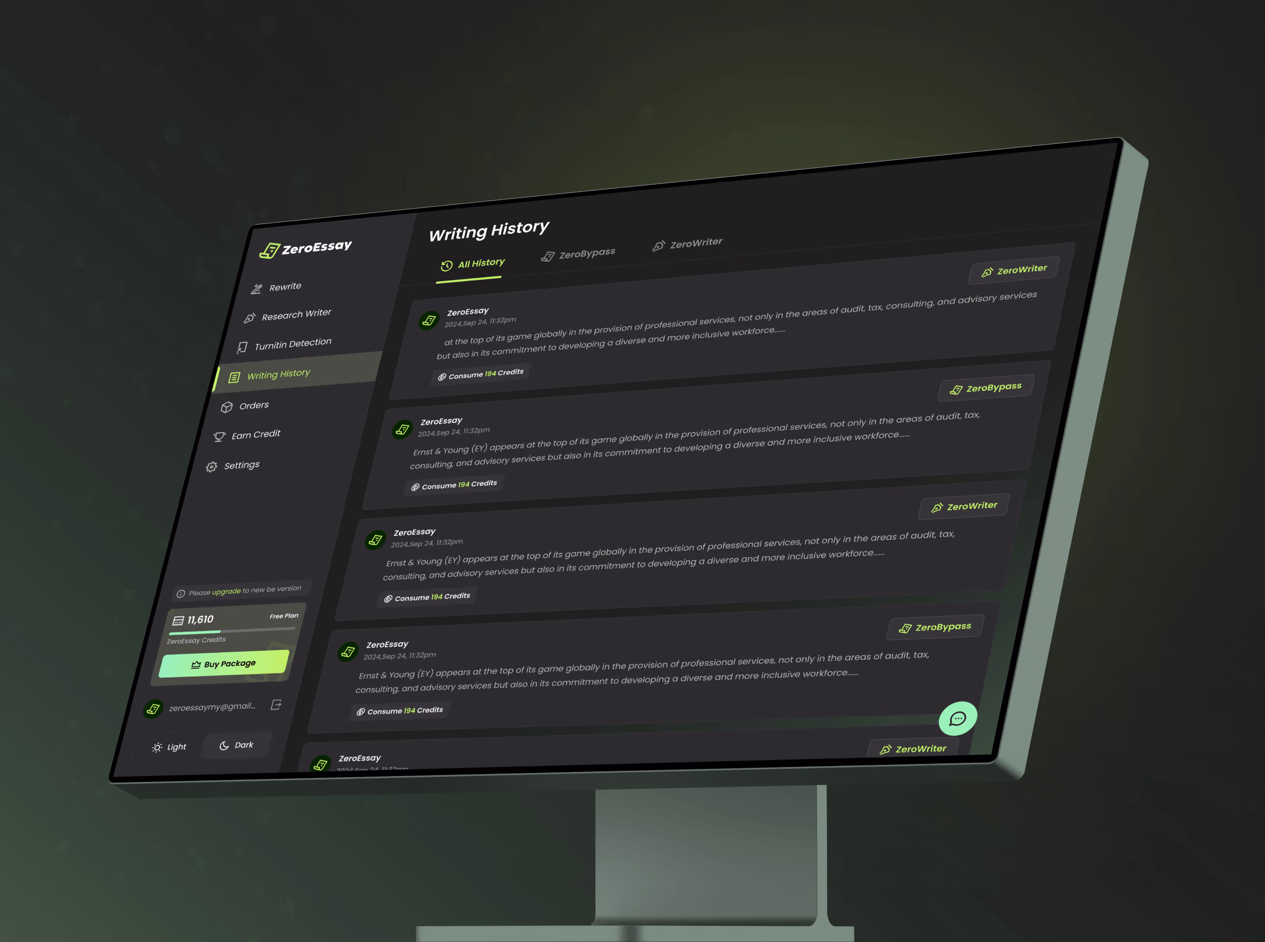 zeroessay-writing-history-dashboard