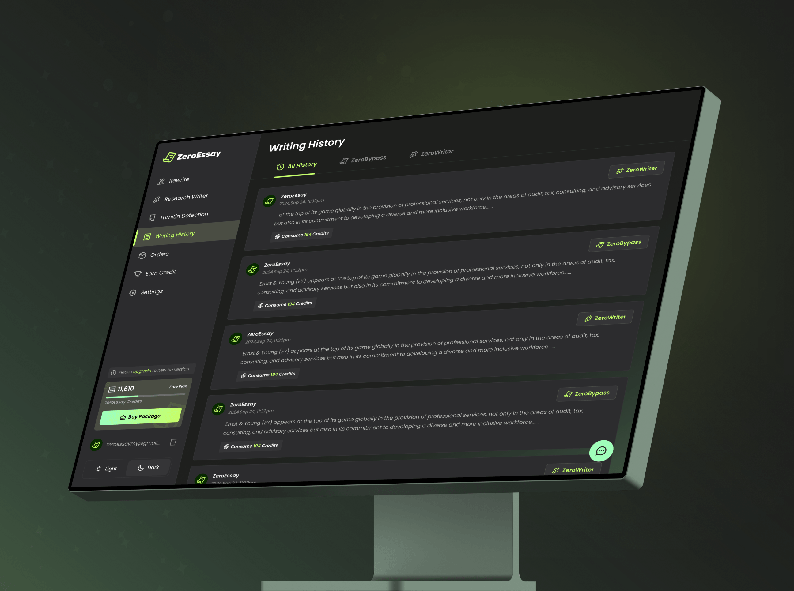 zeroessay-writing-history-dashboard