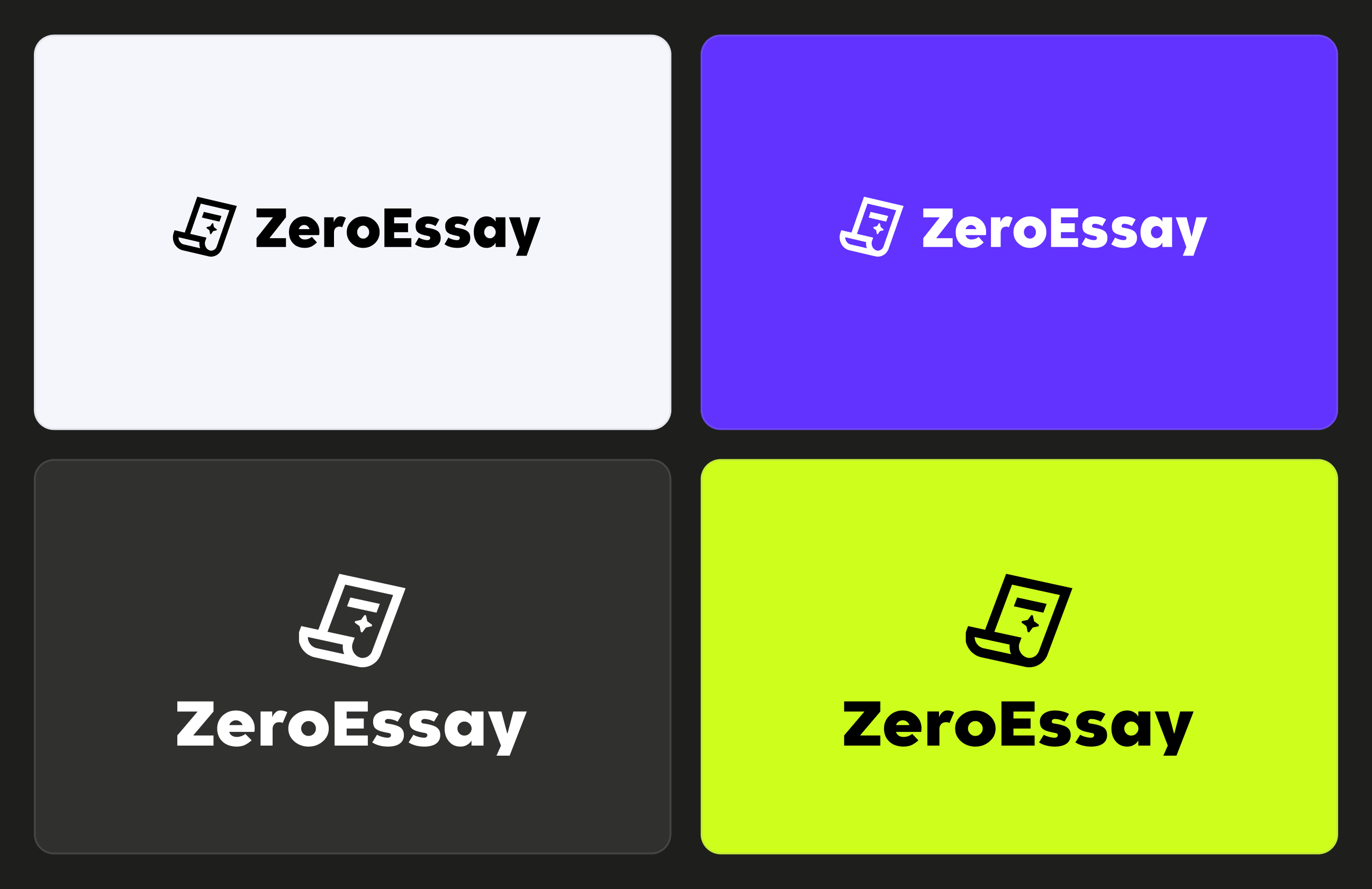 zeroessay-brand-identity-logo-variations