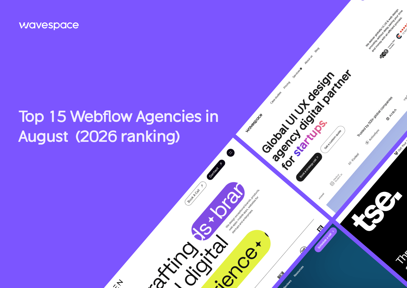 Top 15 Webflow Agencies in August (2026 ranking)
