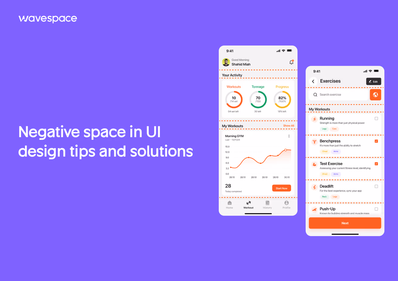 Negative space UI design blog cover