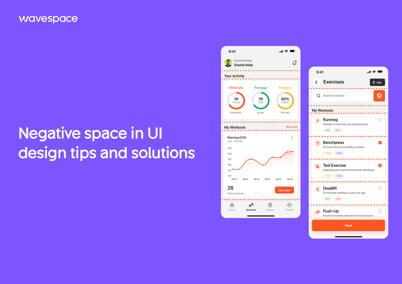 Negative space UI design blog cover