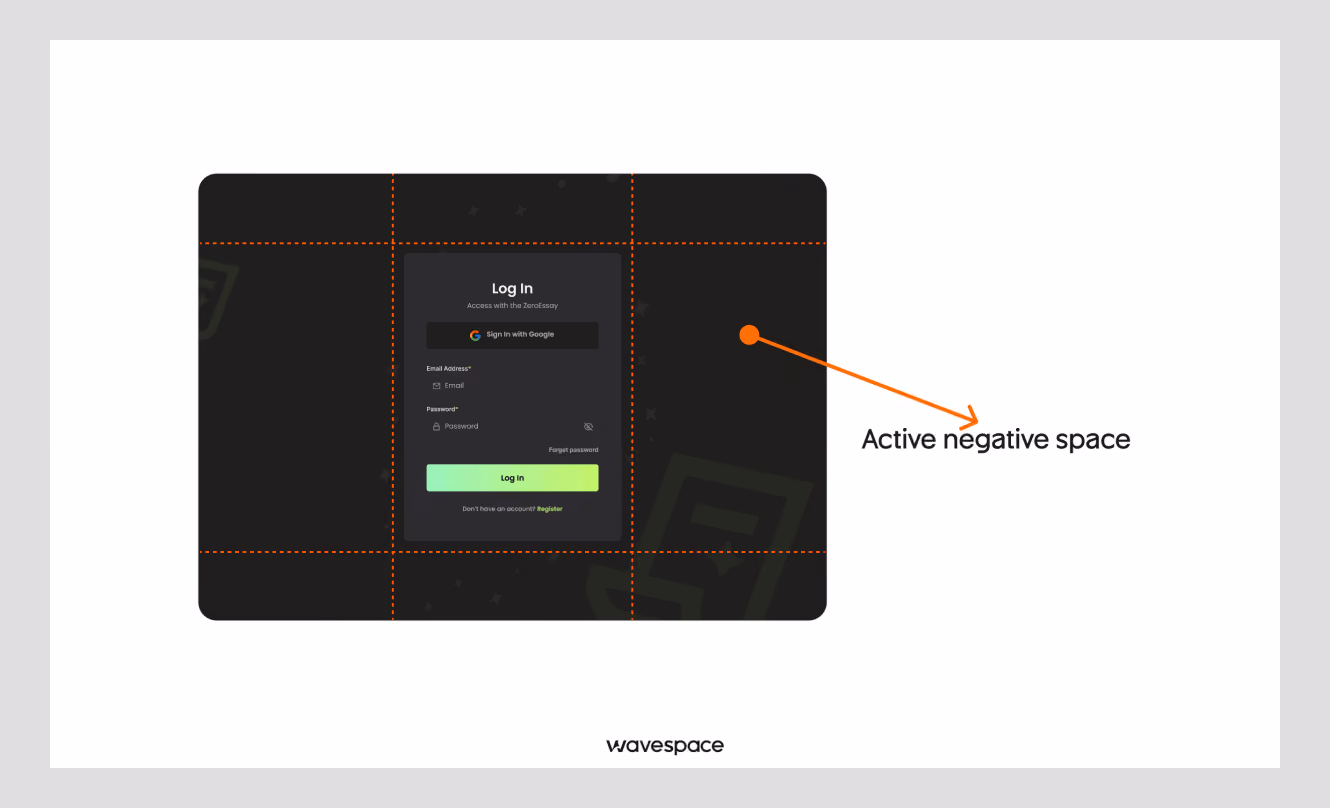 Active negative space in UI design