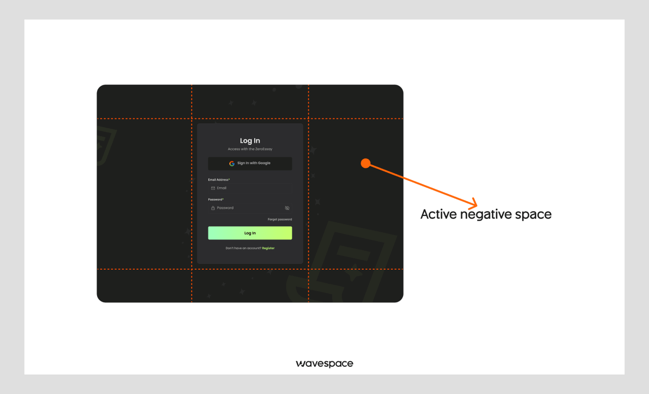 Active negative space in UI design
