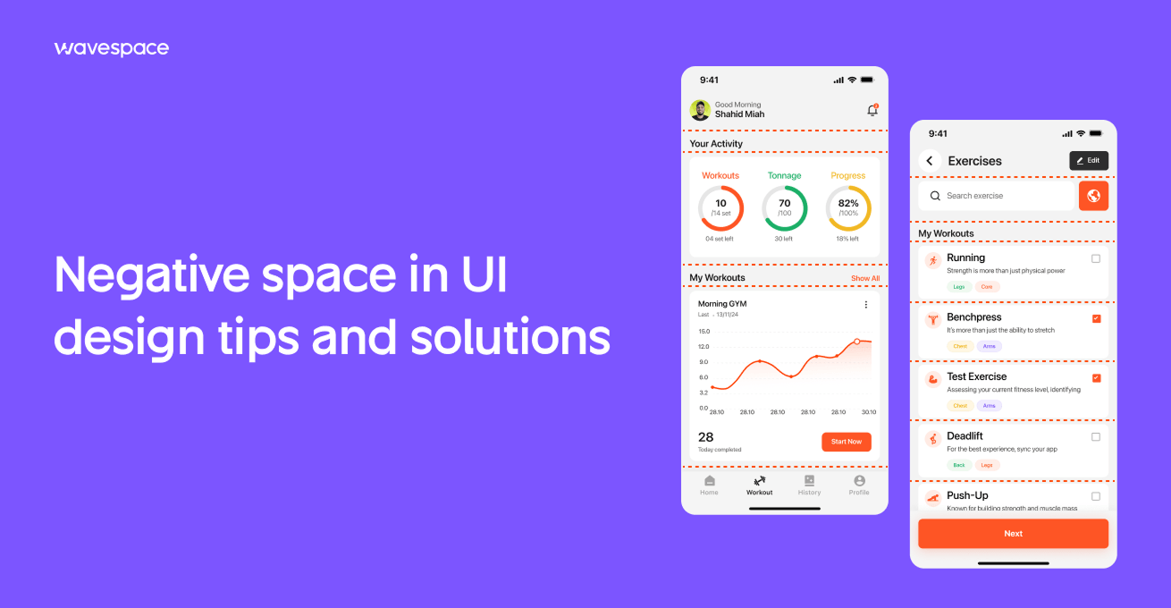Negative space in UI design: tips and solutions