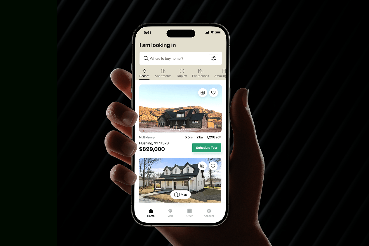 Hoolis - Real estate property buy & sell app design