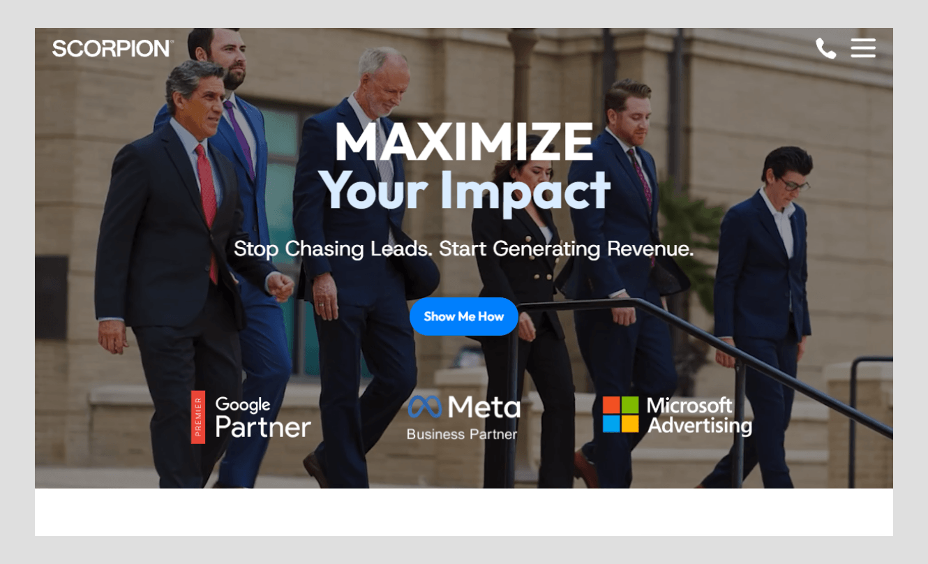 scorpion web design