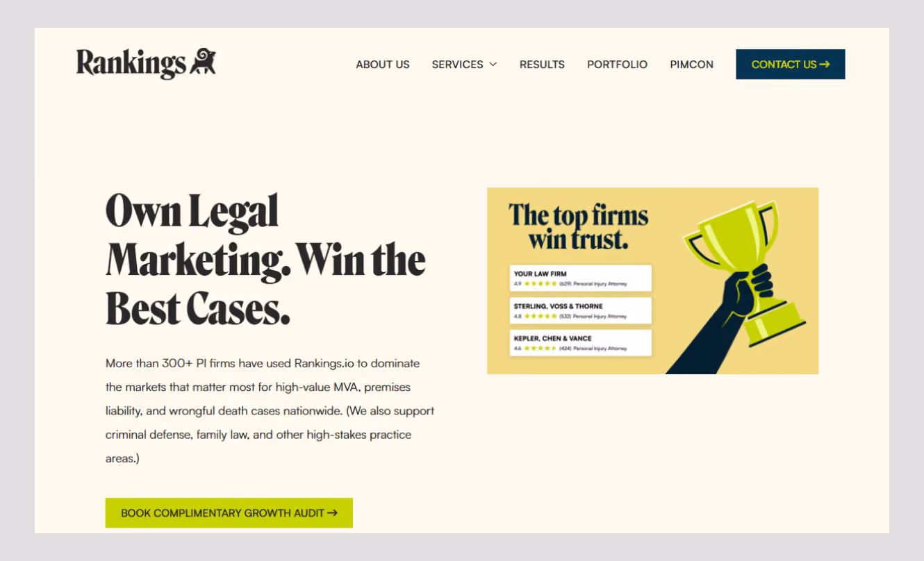 rankings web design