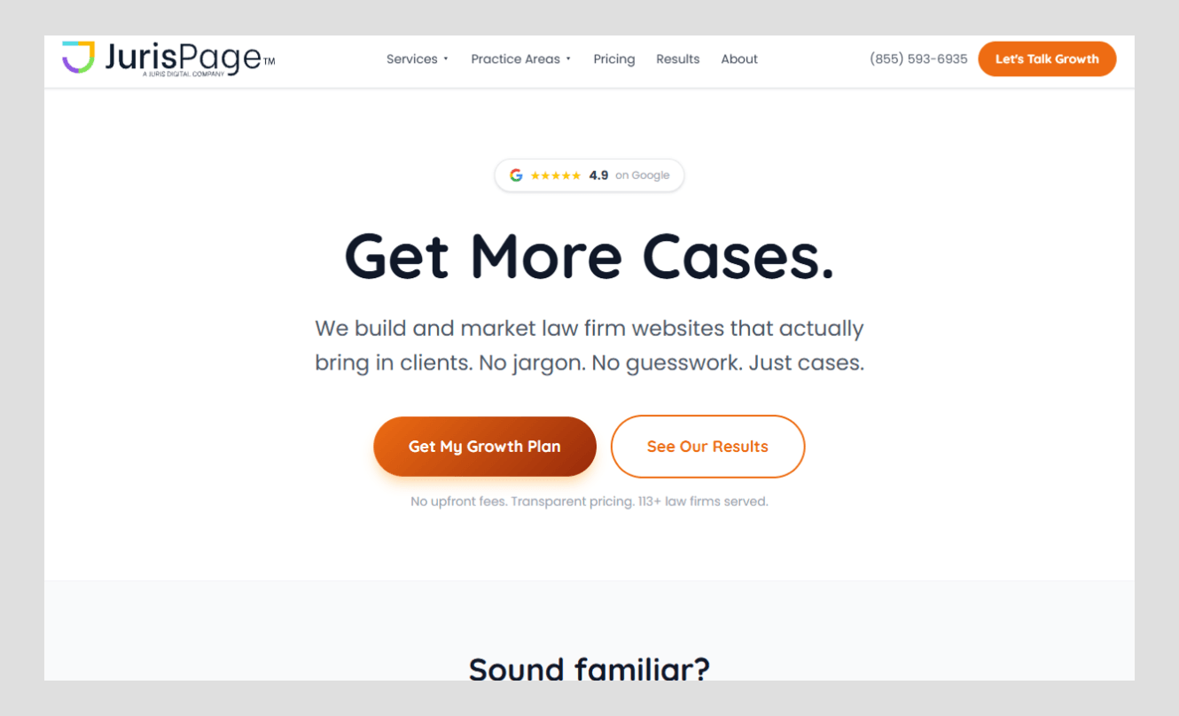 juris page web design
