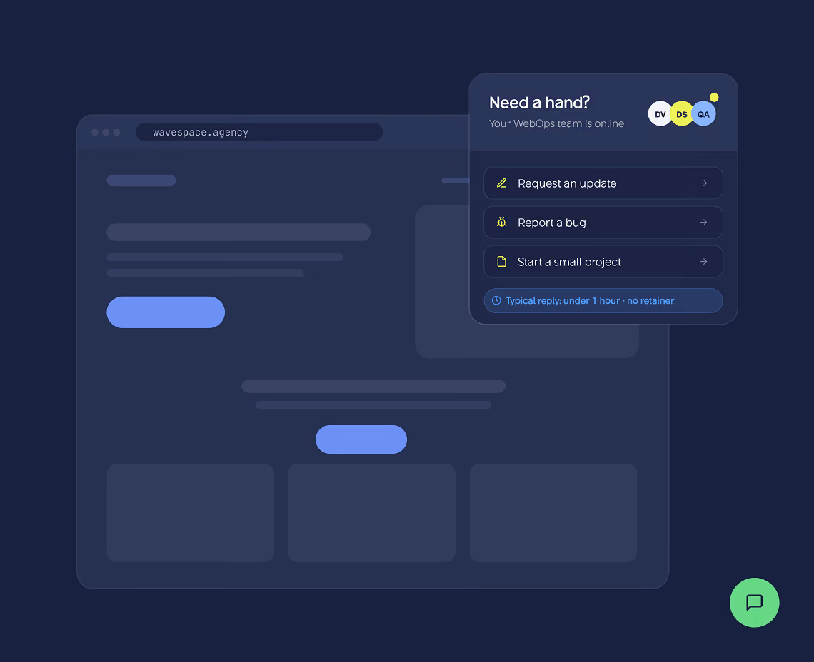 Webflow maintenance & support
