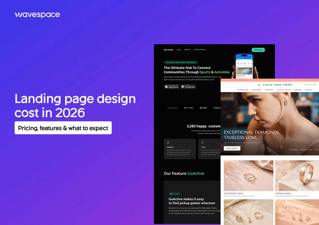 Wavespace landing page design cost blog