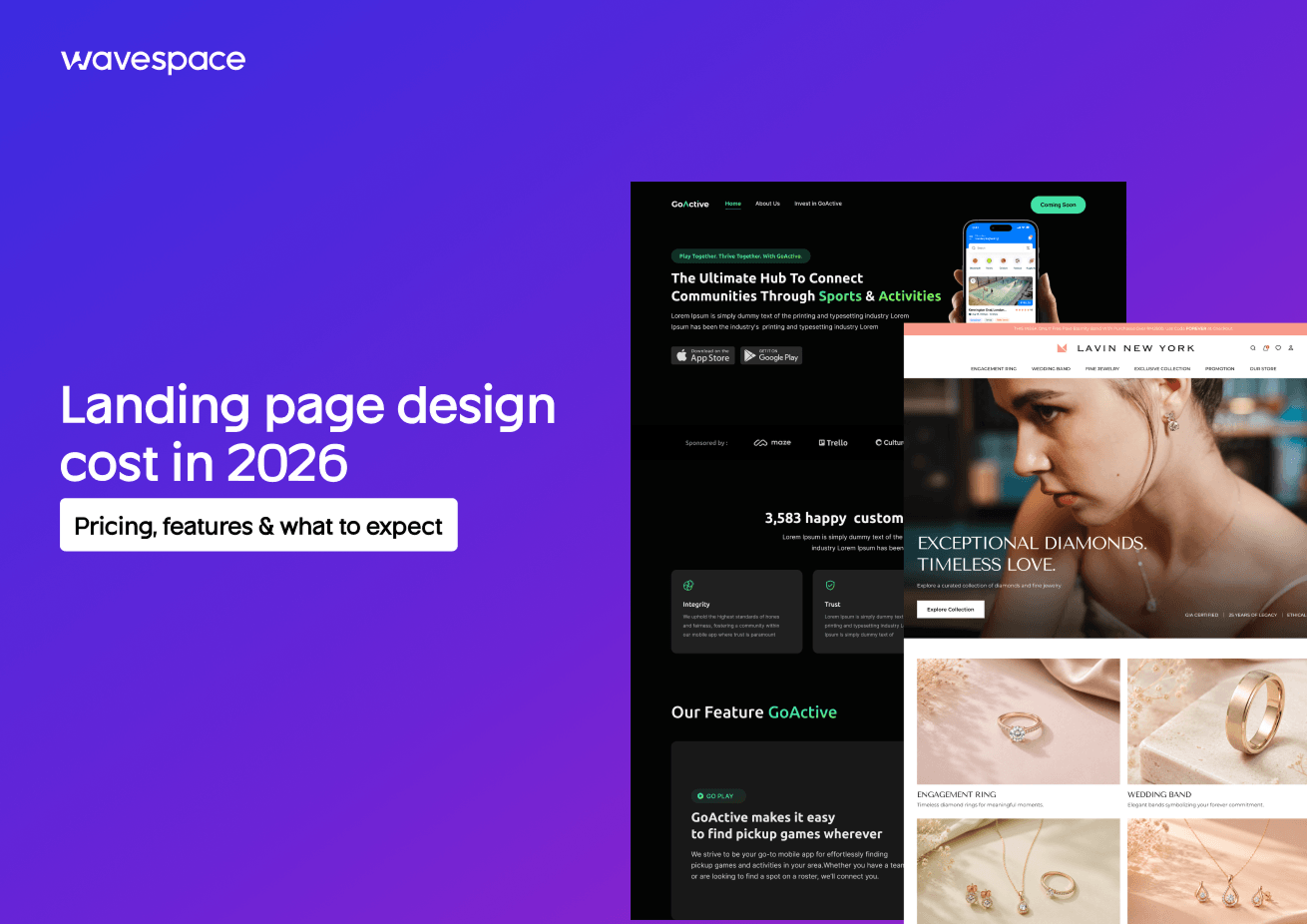 Wavespace landing page design cost blog