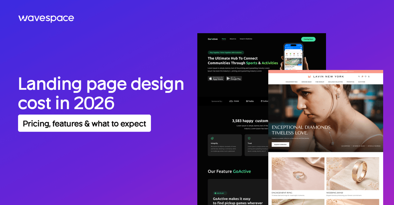 Landing page design cost in 2026: Pricing, features & what to expect