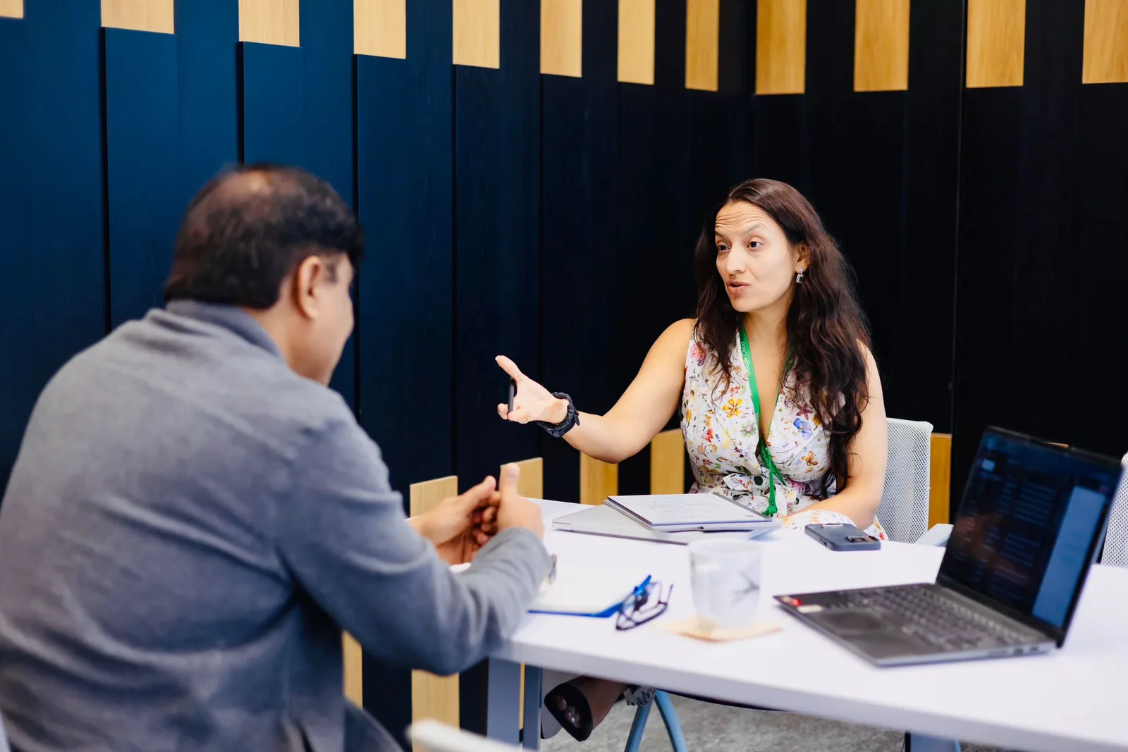 Priyanka Nath in a 1:1 working session with a founder