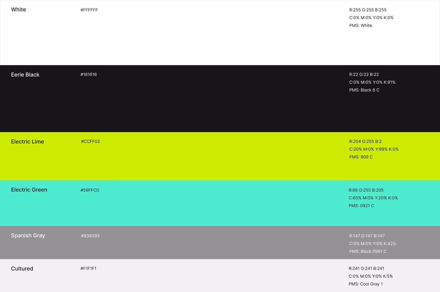 Brightscout Color Palette
